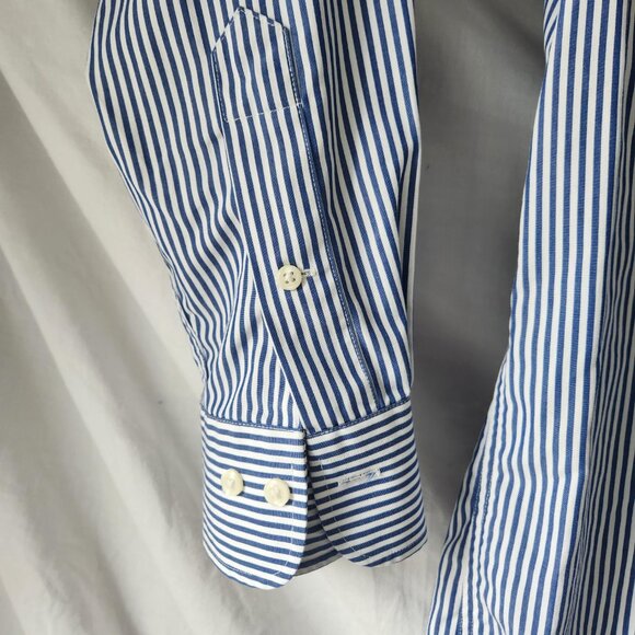 Lauren Ralph Lauren Striped Shirt 17.5  - 34/35 100% Cotton - Picture 6 of 7